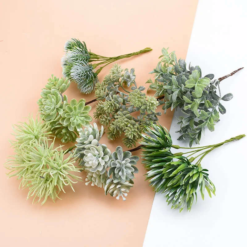 6PCS Silk Flowers for Scrapbooking Artificial Plants