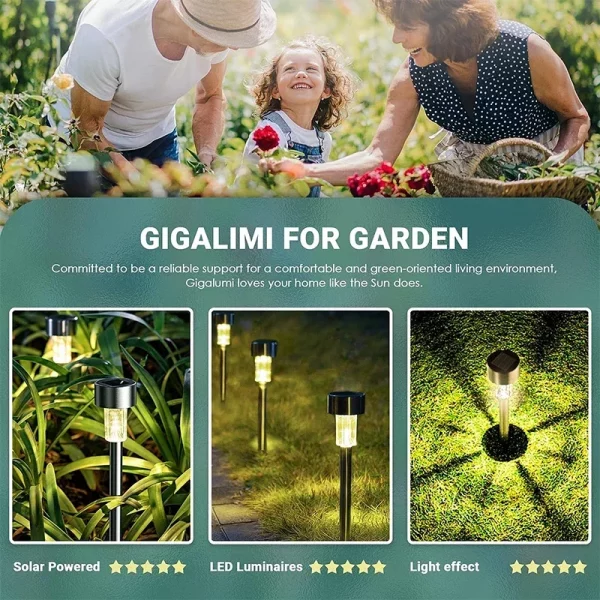 10Pack Solar Outdoor Lights Garden Lantern Solar Powered - Image 4