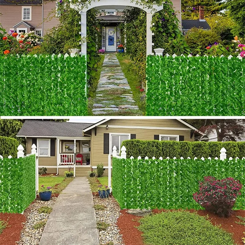 50X300cm Artificial Ivy Hedge Green Leaf Fence Panels - Image 3