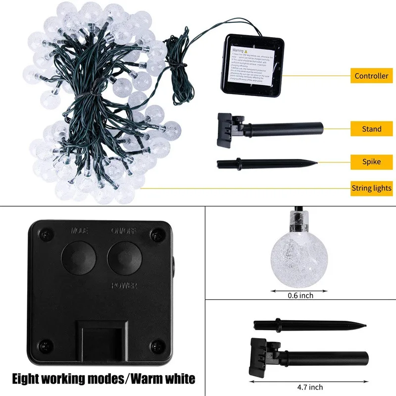 LED Solar String Lights Outdoor - Image 6