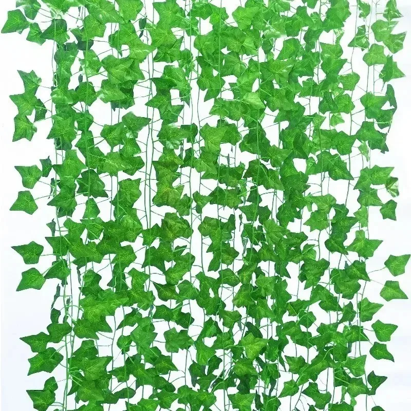Artificial Green Ivy Leaf Rattan Creeper Leaves - Image 2