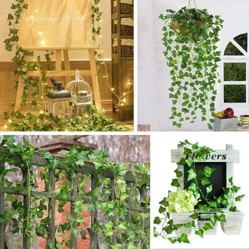 Artificial Green Ivy Leaf Rattan Creeper Leaves - Image 6