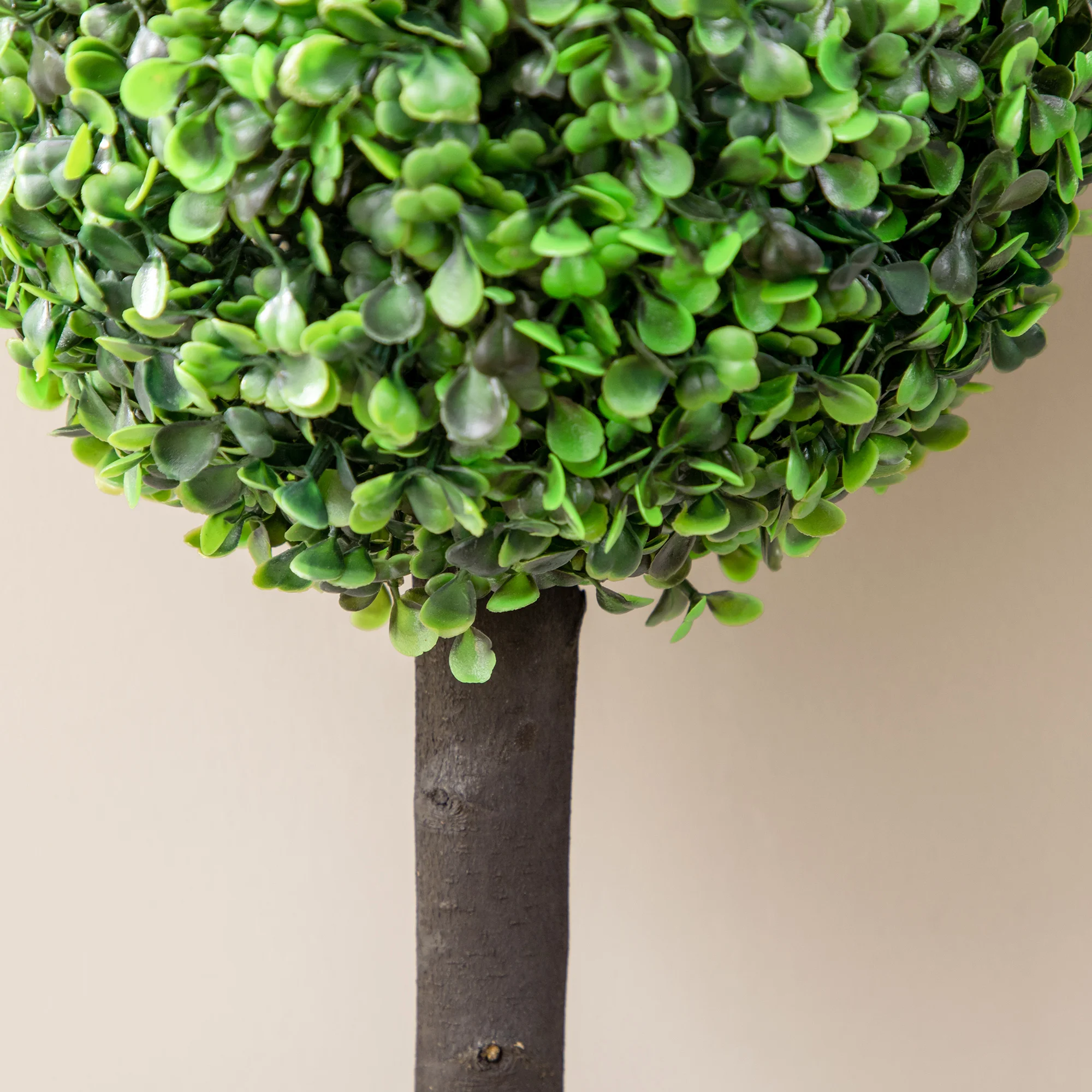 Set of 2 Potted Artificial Plants Boxwood Ball Trees - Image 5