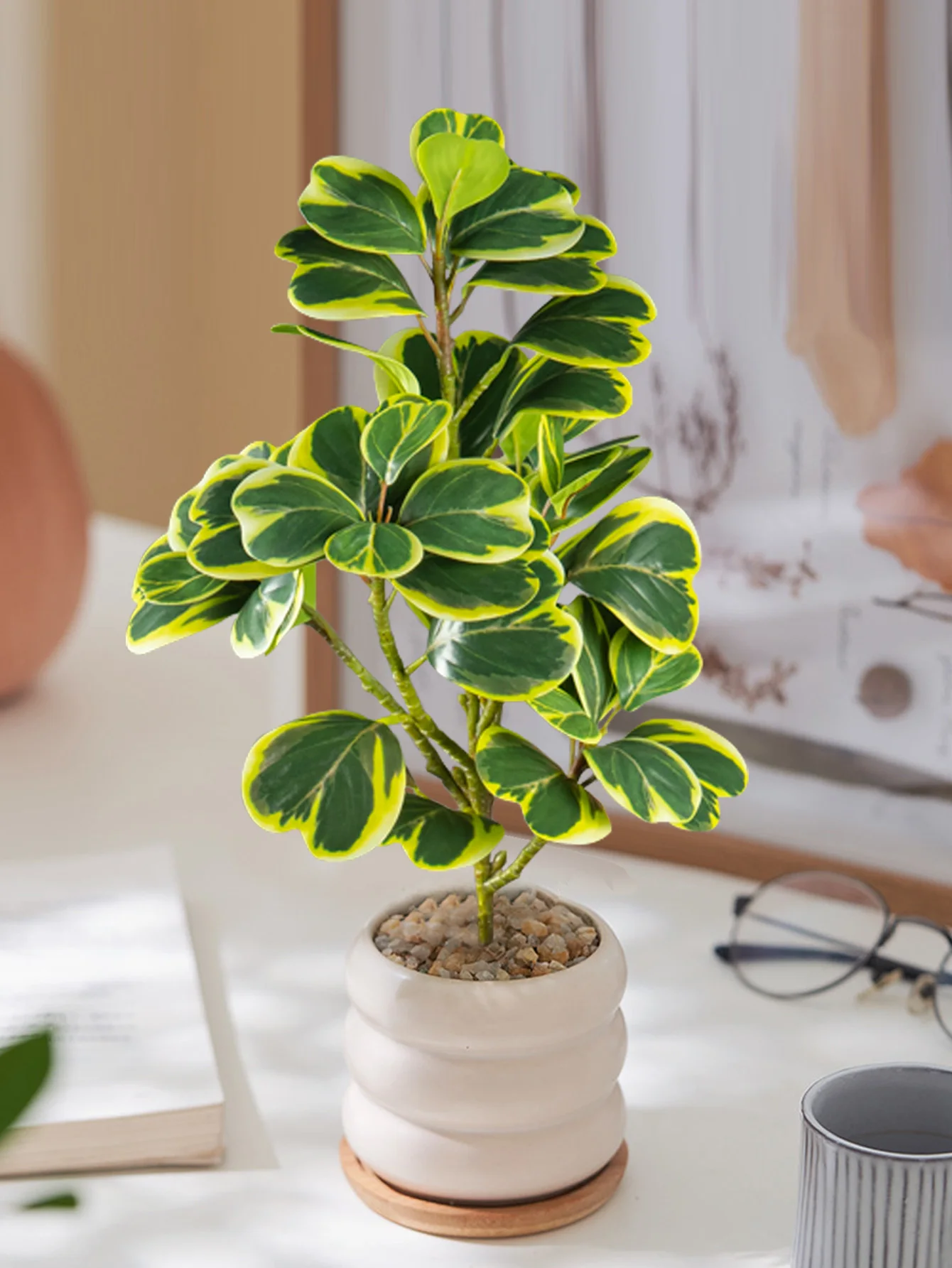 20-37cm Small Artificial Heart-leaf Hoya Plants Fake Succulent