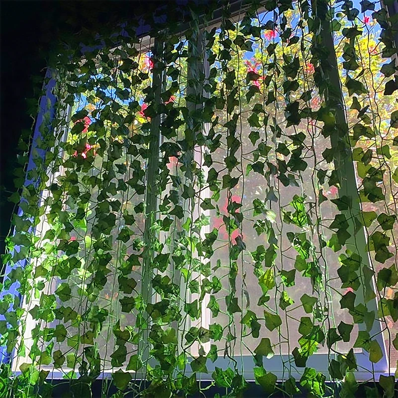 Artificial Green Ivy Leaf Rattan Creeper Leaves - Image 3